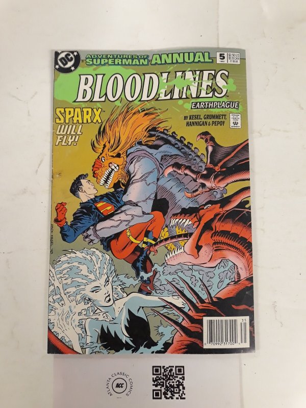 Adventures of Superman Annual #5 (DC Comics, 1993), raw comic book in FN condition — front cover