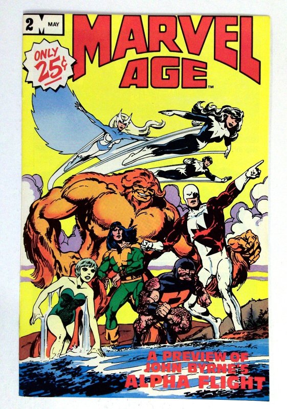 Marvel Age #2 (Marvel Comics, 1983), raw comic book in NM- condition — front cover