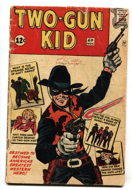 Two-Gun Kid #60 (Marvel Comics, 1962), raw, ungraded comic book — front cover