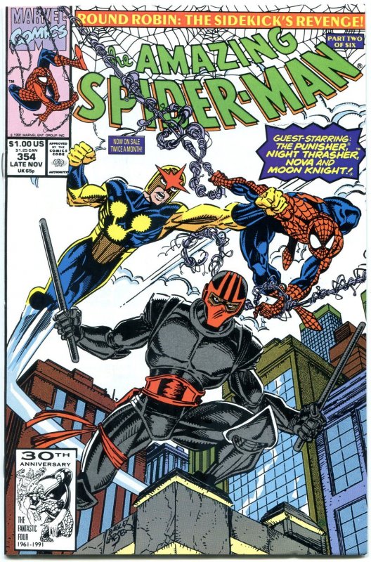 Amazing Spider-Man #354 (Marvel Comics, 1991), raw comic book in NM- condition — front cover