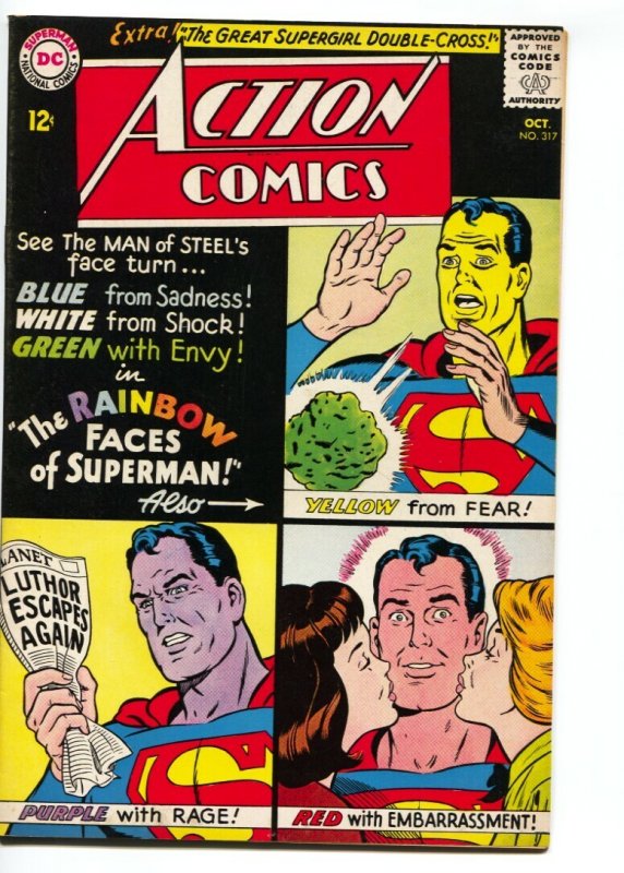 Action Comics #317 (DC Comics, 1964), raw comic book in VF condition — front cover