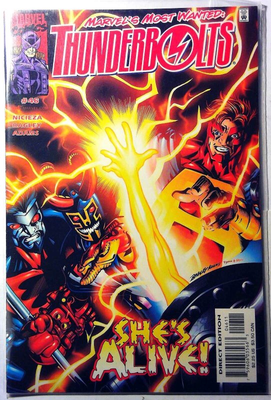 Thunderbolts #46 (Marvel Comics, 2001), raw, ungraded comic book — front cover