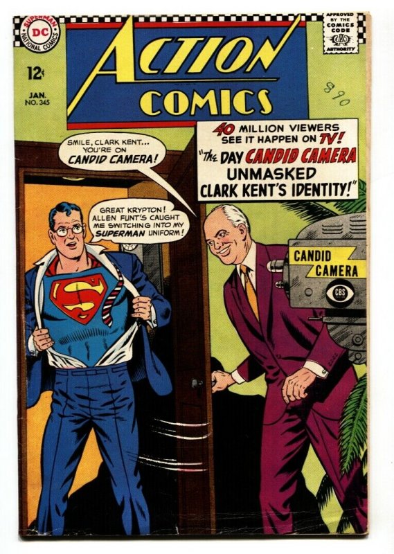 Action Comics #345 (DC Comics), raw, ungraded comic book — front cover