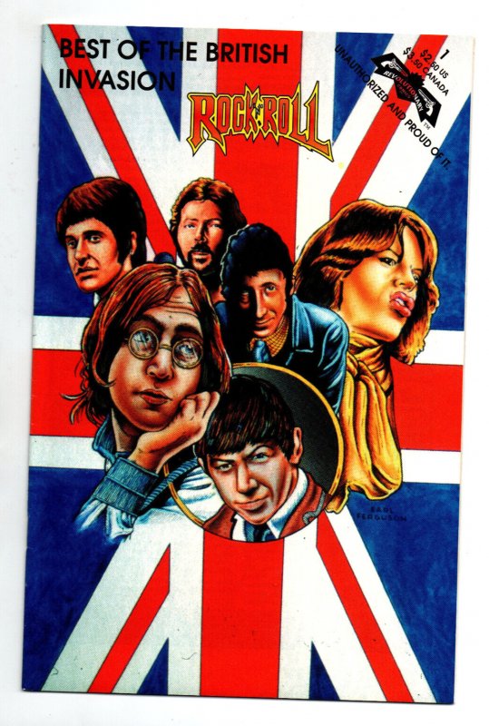 Rock N Roll Comics Best of the British Invasion #1, raw comic book in NM condition — front cover
