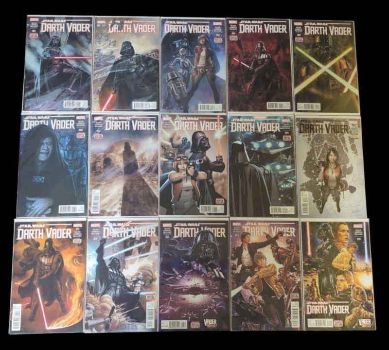 Star Wars Darth Vader #1-22 + Annuals Run Lot Gillen 2015 Marvel Comics F-VF (Marvel Comics, 2015), raw comic book in VF condition — front cover