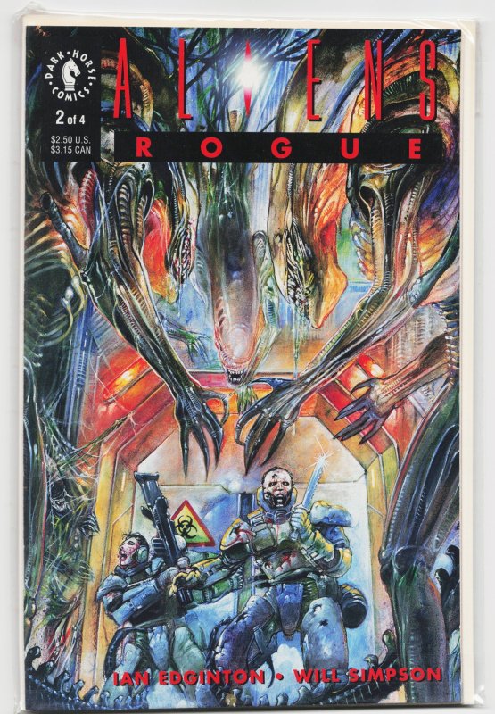Aliens: Rogue #2 (Dark Horse Comics, 1993), raw, ungraded comic book — front cover