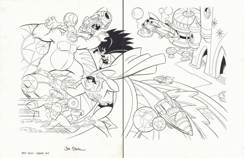 Justice League Coloring Activity Book - Best Books Spread #3, raw, ungraded comic book — front cover