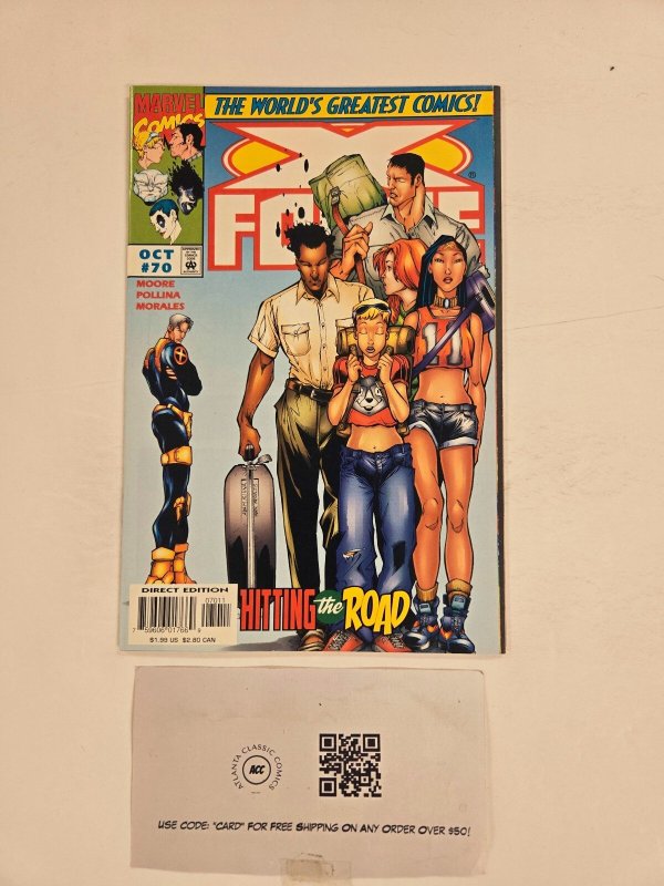 X-Force #70 (Marvel Comics), raw comic book in NM condition — front cover