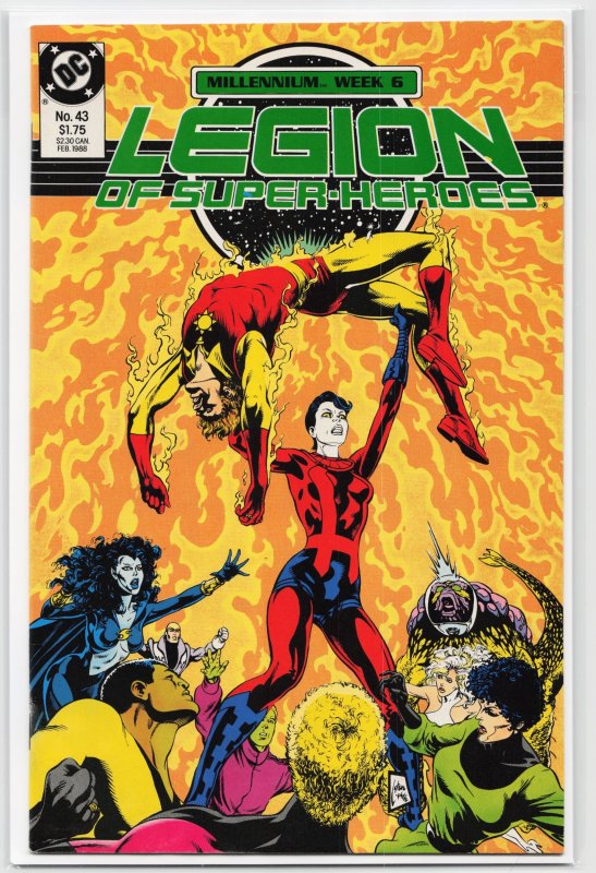 Legion of Super-Heroes #43 (DC Comics, 1988), raw, ungraded comic book — front cover