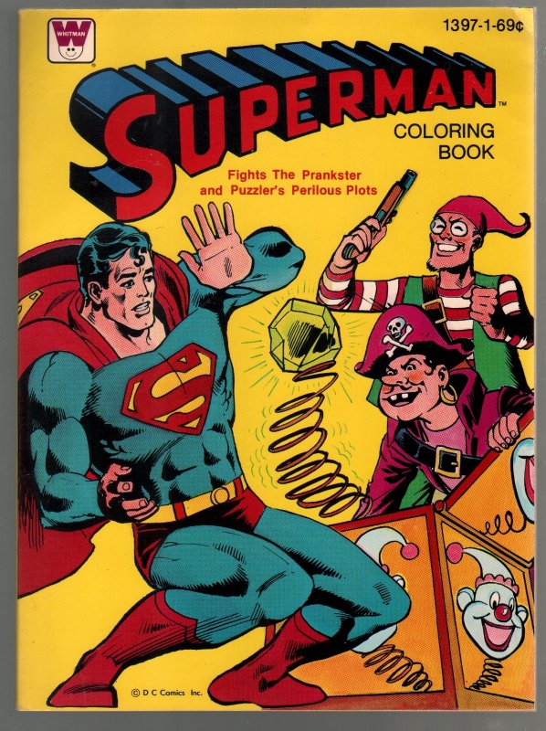 Superman Coloring Book #1980 (1980), raw comic book in VF condition — front cover