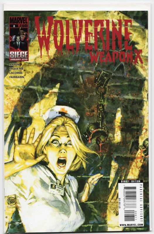 Wolverine Weapon X #8 (Marvel Comics, 2010), raw, ungraded comic book — front cover