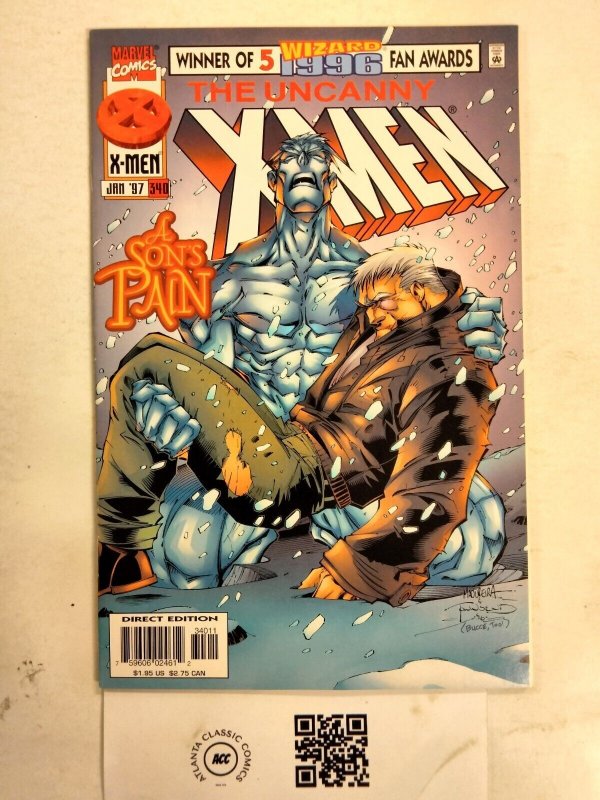 The Uncanny X-Men #340 (Marvel Comics, 1997), raw comic book in NM condition — front cover