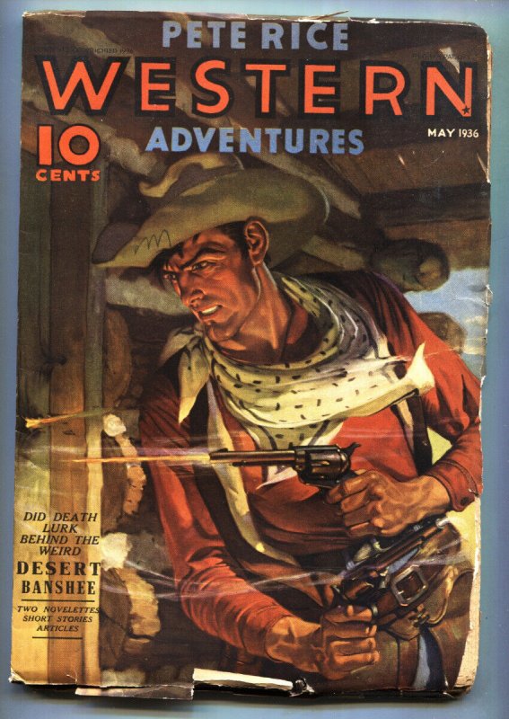 Pete Rice May 1936- Street and Smith Pulp- R.G. Harris-Western (1936), raw, ungraded comic book — front cover