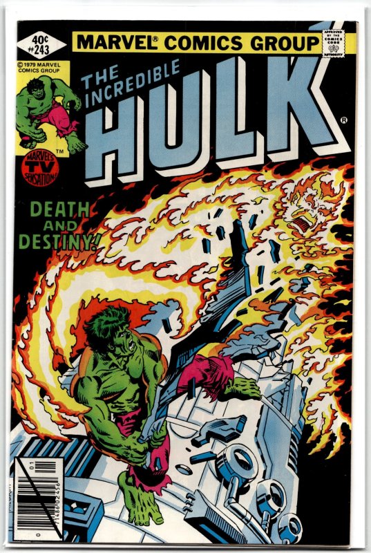 The Incredible Hulk #243 (Marvel Comics, 1980), raw, ungraded comic book — front cover