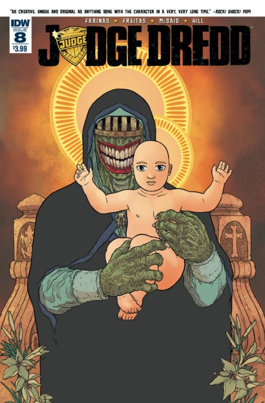 Judge Dredd #8 (IDW Publishing, 2015), raw comic book in VF condition — front cover