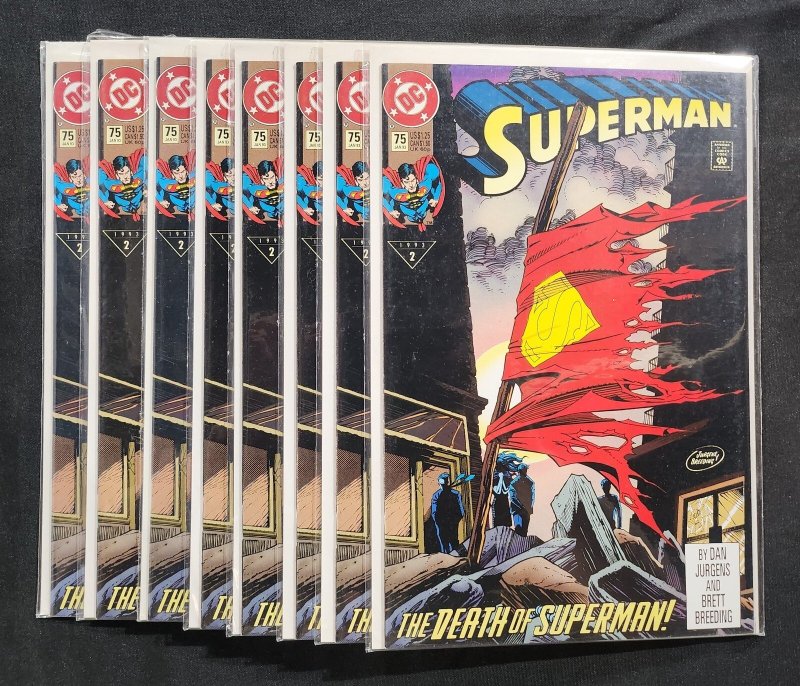Superman 8PC #75 (1993), raw comic book in 9.0 condition — front cover