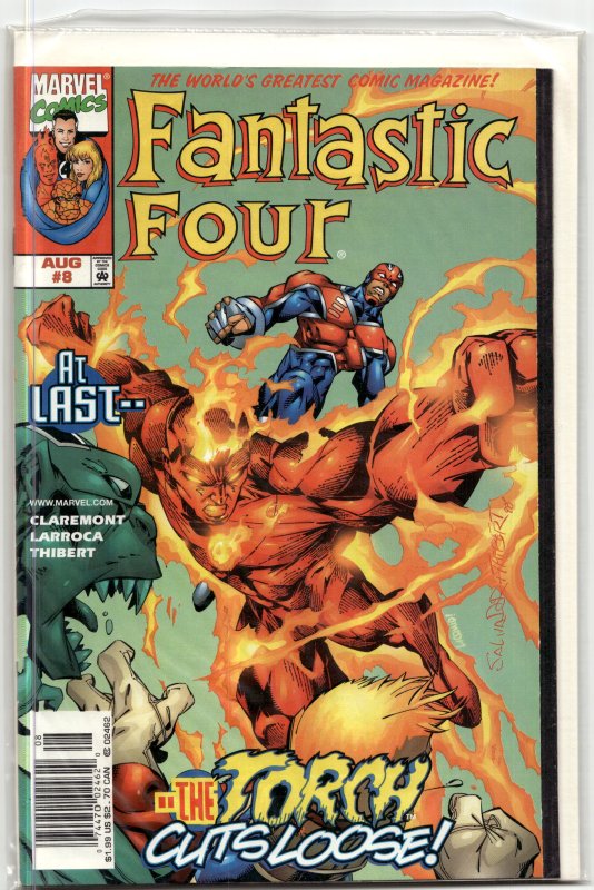 Fantastic Four #8 (Marvel Comics, 1998), raw, ungraded comic book — front cover