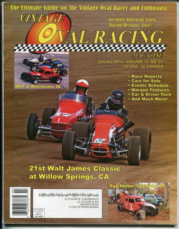 Vintage Oval Racing 1/2014-photos-news-stock Cars-sprint Cars-FN/VF, raw comic book in FN/VF condition — front cover