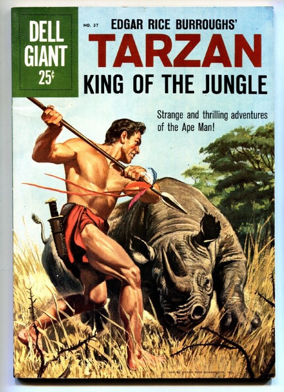 Tarzan King of the Jungle #37-1960-Jesse Marsh-jungle Thrills-ERB-VF- High GRD, raw comic book in VF- condition — front cover
