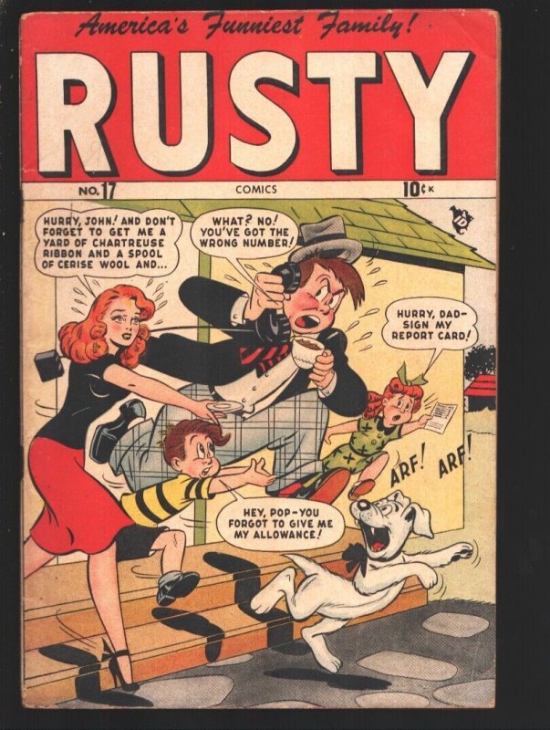 Rusty #17 (Marvel Comics, 1948), raw, ungraded comic book — front cover