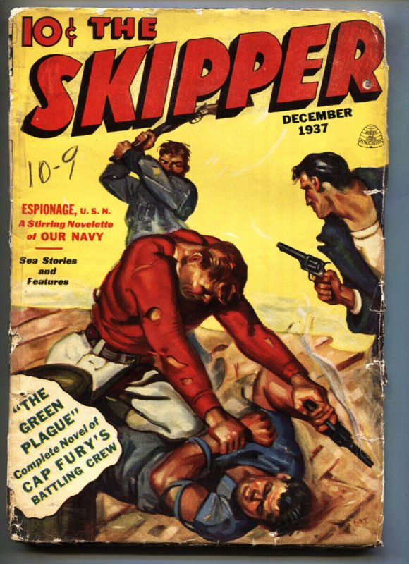 The Skipper December 1937- Cap Fury -Last Issue Pulp Magazine (1937), raw, ungraded comic book — front cover