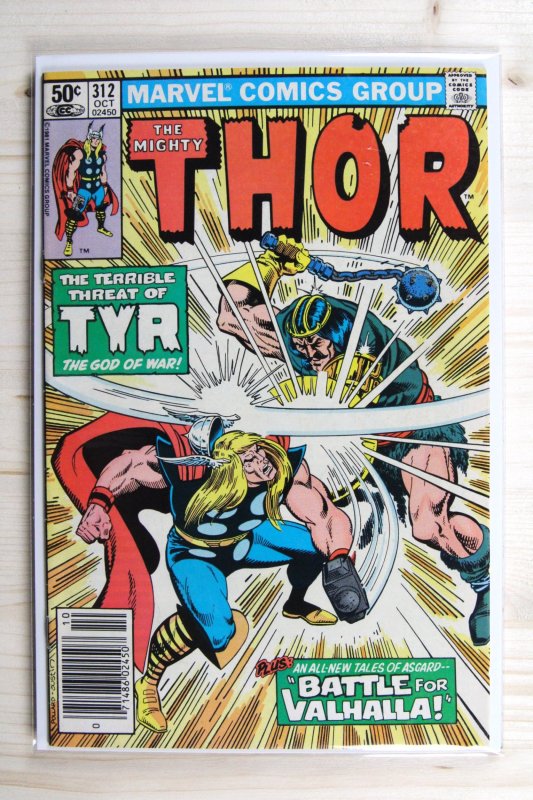 Thor #312 (Marvel Comics, 1981), raw comic book in VF+ 8.5 condition — front cover