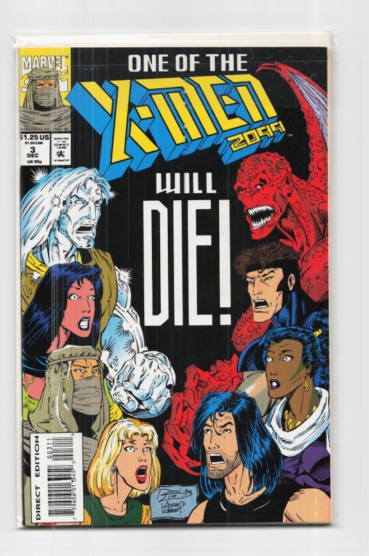 X-Men 2099 #3 (Marvel Comics, 1993), raw, ungraded comic book — front cover