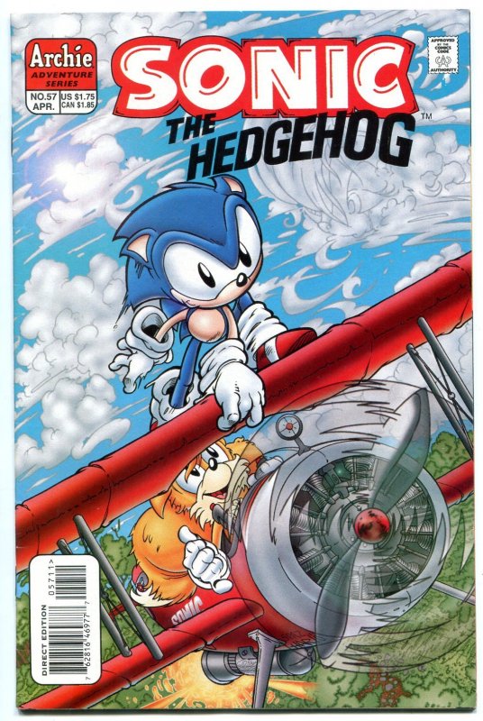 Sonic the Hedgehog #57 (Archie Comics, 1998), raw comic book in FN condition — front cover