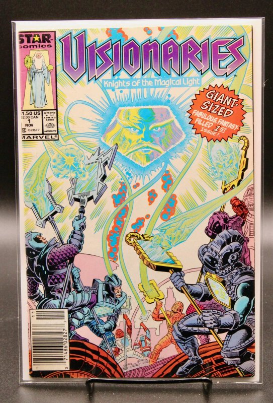 Visionaries #1 (Marvel Comics, 1987), raw comic book in VF- condition — front cover