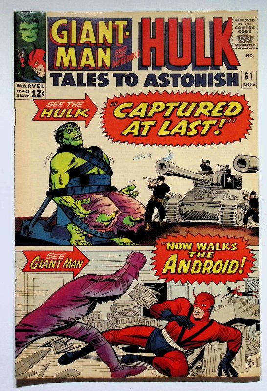 Tales to Astonish #61 (Marvel Comics, 1964), raw, ungraded comic book — front cover