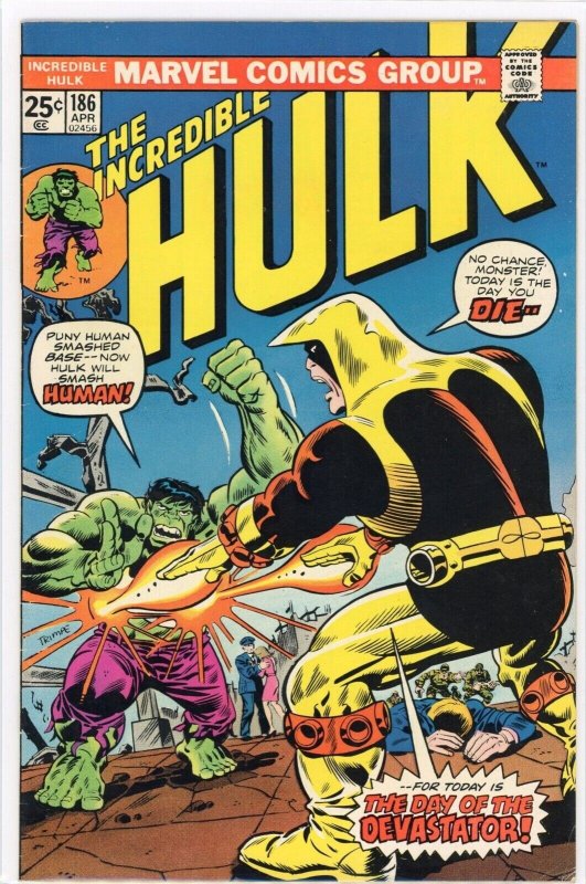 L'Incroyable Hulk #45 (Marvel Comics, 1975), raw comic book in VF- 7.5 condition — front cover