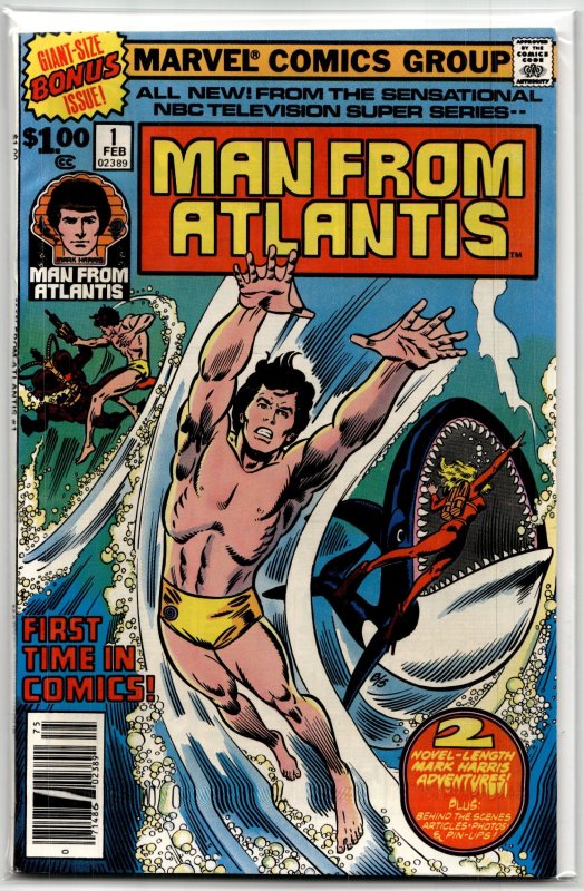 Man from Atlantis #1 (Marvel Comics, 1978), raw, ungraded comic book — front cover