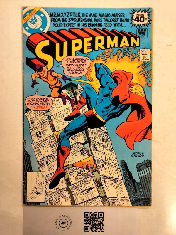 Superman #335 (DC Comics), raw comic book in FN condition — front cover