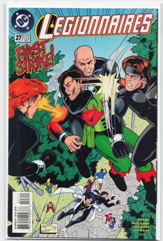 Legionnaires #27 (DC Comics, 1995), raw, ungraded comic book — front cover