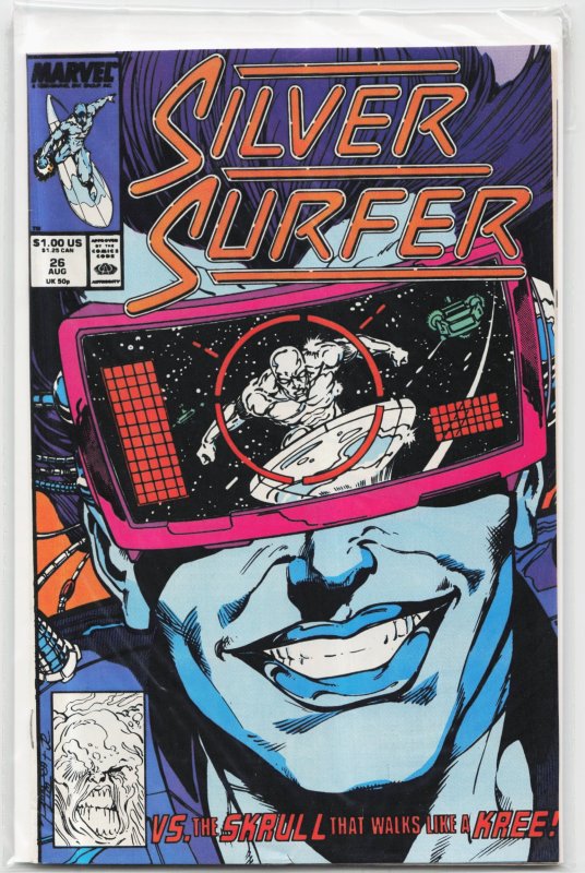 Silver Surfer #26 (Marvel Comics, 1989), raw, ungraded comic book — front cover