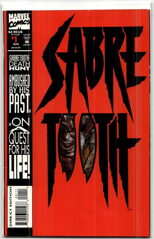Sabretooth #1 (Marvel Comics, 1993), raw, ungraded comic book — front cover