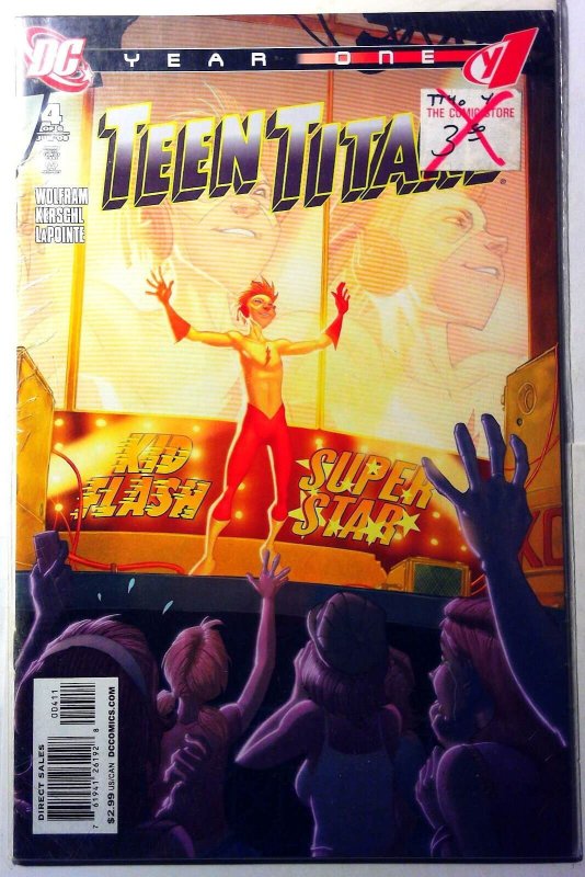 Teen Titans Year One #4 (DC Comics, 2008), raw, ungraded comic book — front cover