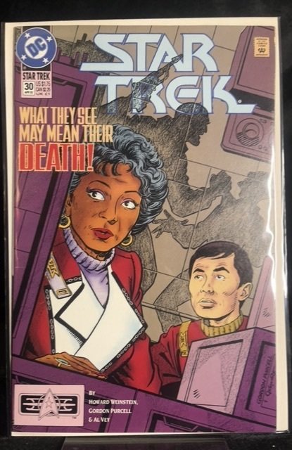 Star Trek #30 (DC Comics, 1992), raw, ungraded comic book — front cover