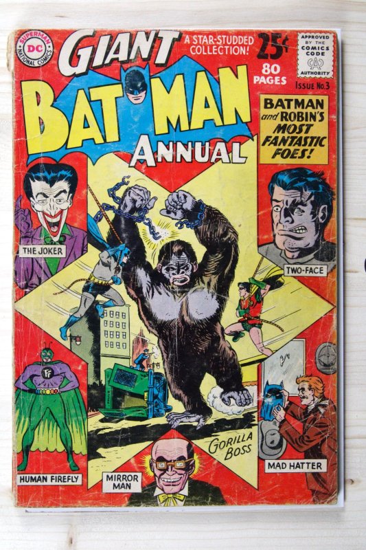 Batman Annual #3 (DC Comics, 1962), raw comic book in GD/VG 3.0 condition — front cover