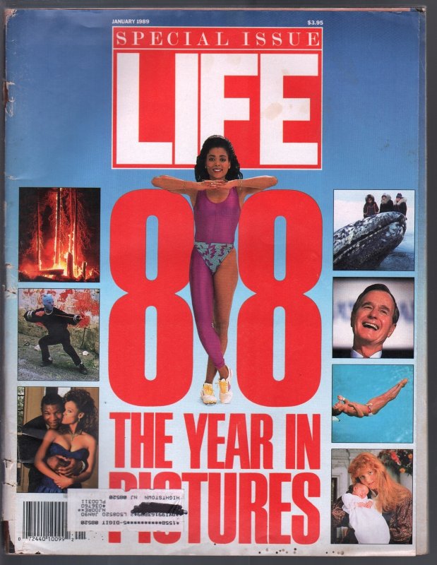 MAG: Life 1/1989-Time-The Year in Pictures-Mike Tyson-Superman-Robin Givens-VG, raw comic book in VG condition — front cover