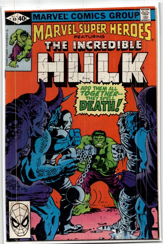 Marvel Super-Heroes #89 (Marvel Comics, 1980), raw, ungraded comic book — front cover