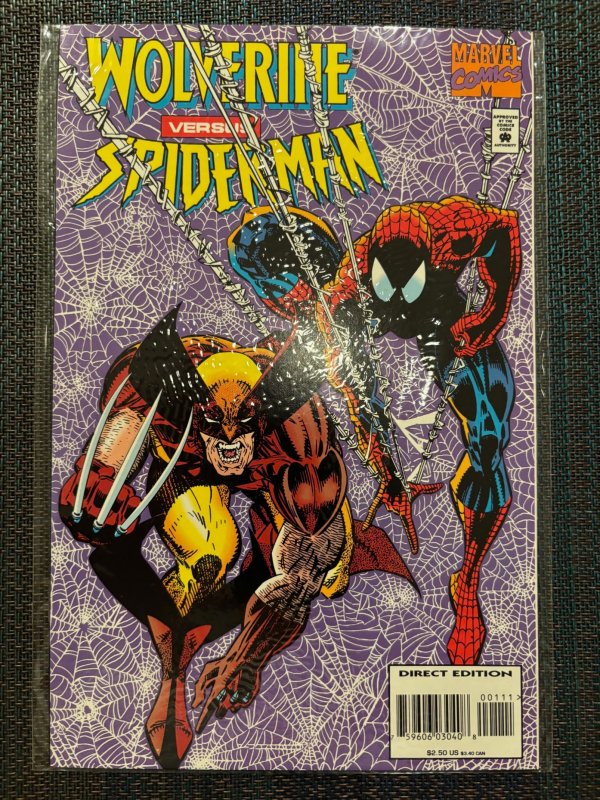 Wolverine vs. Spider-Man (1995) (1995), raw, ungraded comic book — front cover