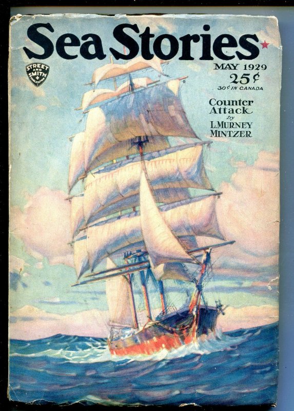 SEA Stories 05/1929-Slave Trade-Adventure-Pulp-Part 2-vg Minus, raw, ungraded comic book — front cover