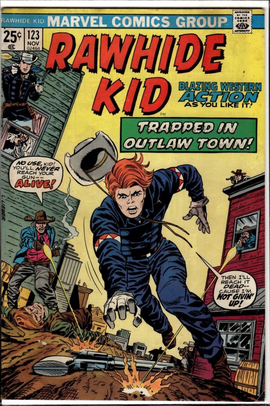 The Rawhide Kid #123 (Marvel Comics, 1974), raw, ungraded comic book — front cover