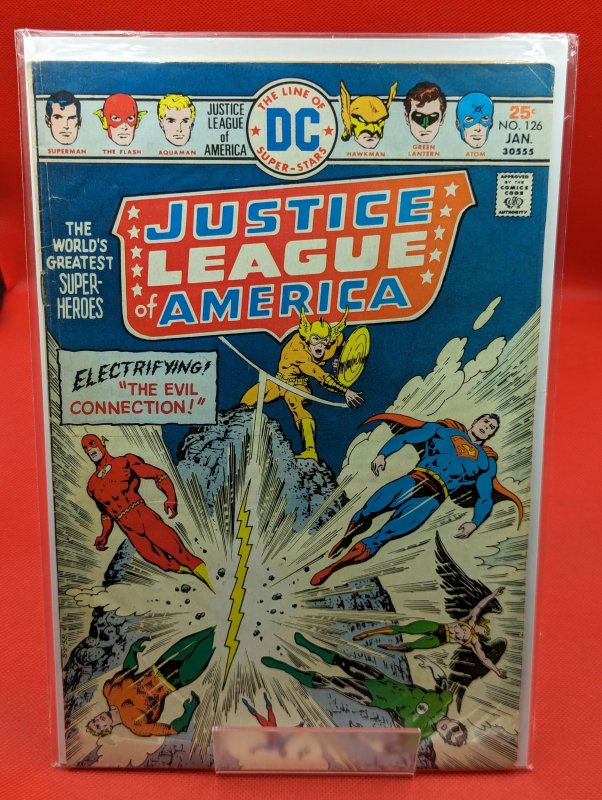 Justice League of America #126 (DC Comics, 1976), raw, ungraded comic book — front cover