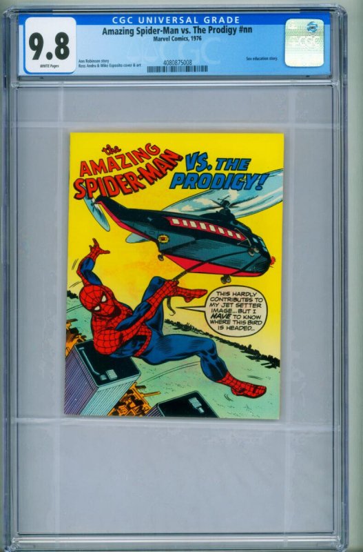 Amazing Spider-Man vs. The Prodigy #1976 (Marvel Comics, 1976), CGC 9.8 graded comic book, Universal Blue label — front cover in its holder