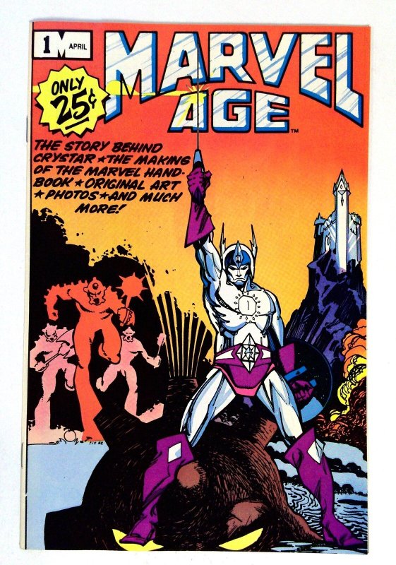 Marvel Age #1 (Marvel Comics, 1983), raw comic book in NM- condition — front cover