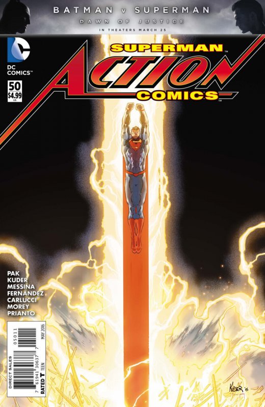 Action Comics #50 (DC Comics, 2011), raw comic book in VF/NM condition — front cover