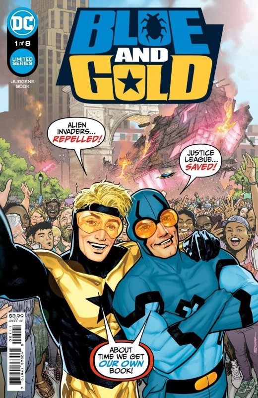 Blue & Gold #1 (2021), raw comic book in VF/NM condition — front cover