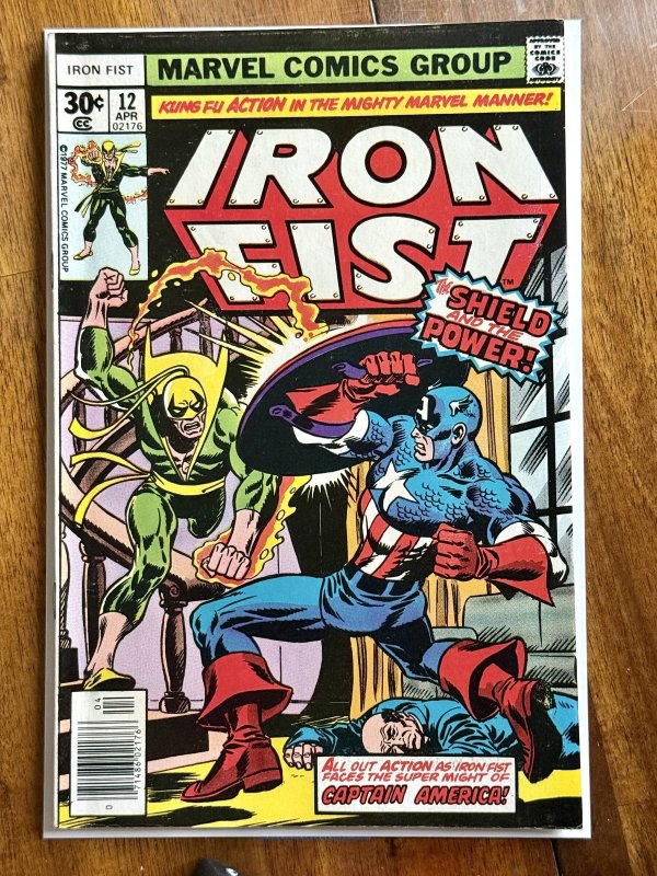 Iron Fist #12 (Marvel Comics, 1977), raw comic book in FN 6.0 condition — front cover
